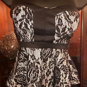 Lace top sweetheart style